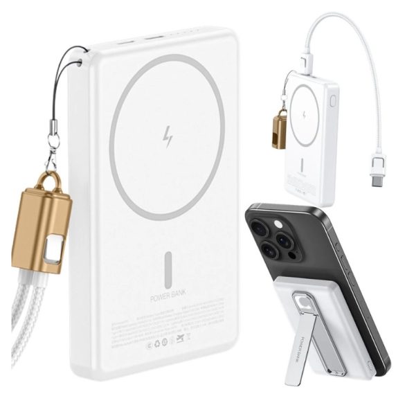 Powerbanka 5000 mAh s bezdrôtovým rýchlym nabíjaním 20 W, USB-C, Lightning 00006400