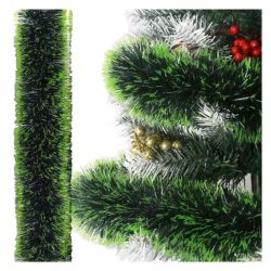 Vianočná girlanda, zelená, 6 m × 15 cm 00022308