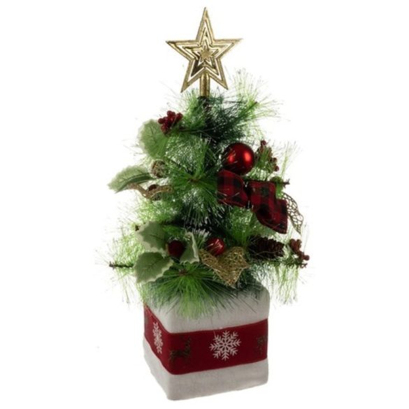 Ozdobený mini umelý smrek, 45 cm 00022591
