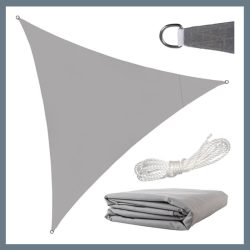   Gardlov Trojuholníkový slnečník, 3×3×3 m, sivý 00023147