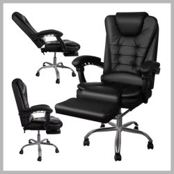   Malatec kancelárska stolička s podnožkou - čierna 00023286