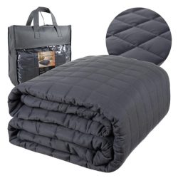   RUHHY obojstranná záťažová deka 10 kg, 200×220 cm – sivá 00024427