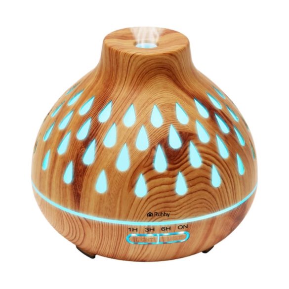 RUHHY Aromatický difúzor s rozprašovačom 400 ml s LED osvetlením 00026633