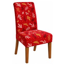   Sada vianočných poťahov na stoličky RUHHY, 6 ks, červená, 50 × 40 × 40 cm 00026638