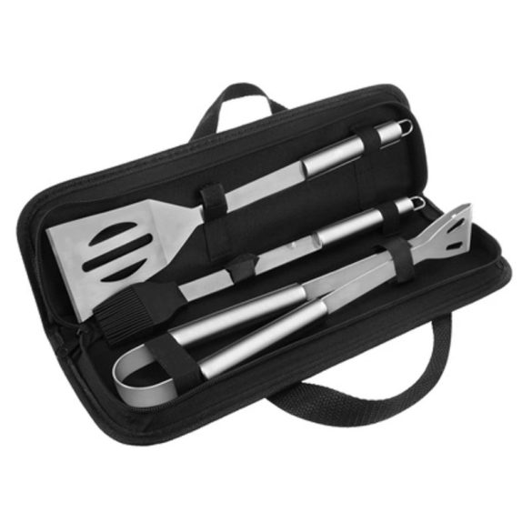 Sada grilovacích nástrojov Kaminer, 3 ks v puzdre z nehrdzavejúcej ocele 00027180