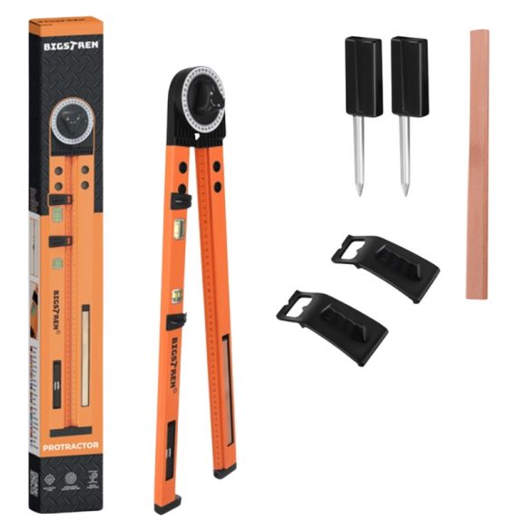 Bigstren nastaviteľný uhlomer 3 v 1 s vodováhou 50 cm 00027309