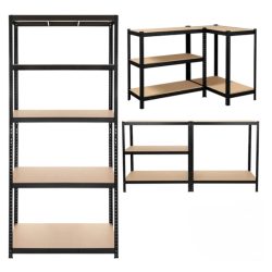   Bigstren kovový regál s 5 policami 220×100×45 cm 00027342