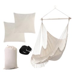 Hojdačka Gardlov s vankúšmi, béžová 00027388