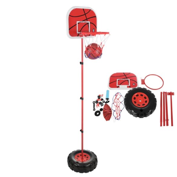 Nastaviteľná detská basketbalová košová súprava s loptou 109–170 cm 00027447