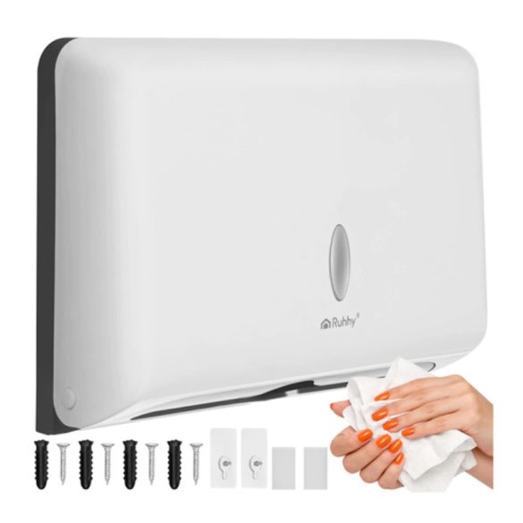 RUHHY Nástenný zásobník na papierové utierky, biely 00027715