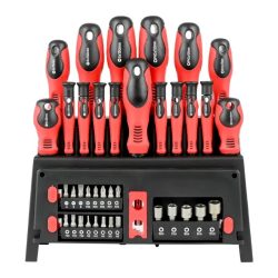   Sada skrutkovačov a bitov 39-dielna – kompletná montážna sada s magnetickým držiakom 015233