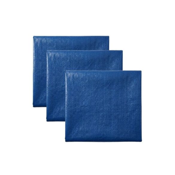 Modrá krycia plachta 1,5 × 6 m – vodotesná, pevná PE plachta 2+1  015480-21