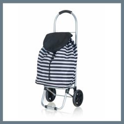   BRILANZ Nákupný vozík 87 x 35 x 28 cm, čierny pruhovaný 01800100