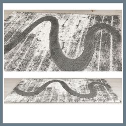   Koberec Londýn šedobiely s ombre vzorom 160x220 02105A-VIZON-160220