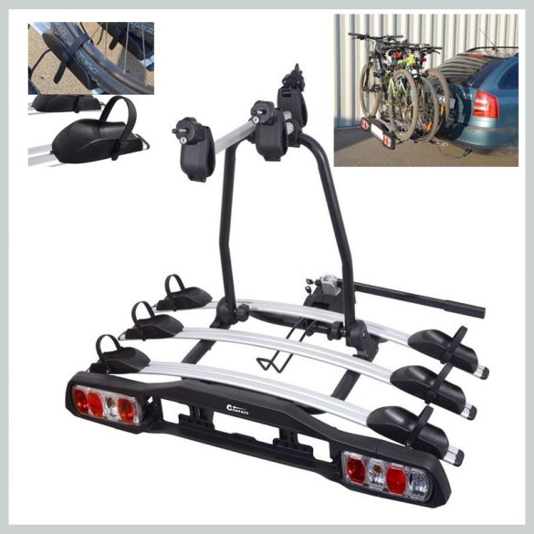 Nosič bicyklov Dolphin 3 – na ťažné zariadenie, pre 3 bicykle, certifikovaný TÜV 02125