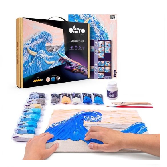 OKTO kreatívna 3D modelovacia súprava „Vlny z Kanagawy“ 30 × 40 cm 034372