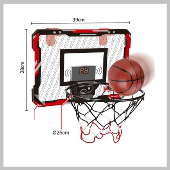 Basketbalová súprava s tabuľou a loptou, 39 x 28 cm 036448