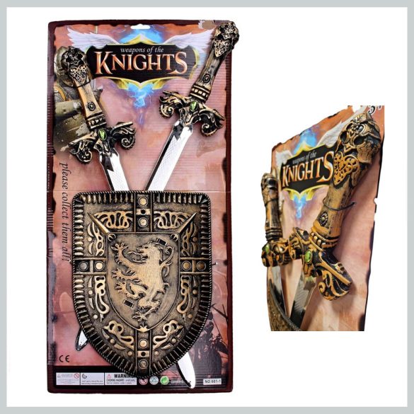 Súprava štítu a meča, 60 cm 038617