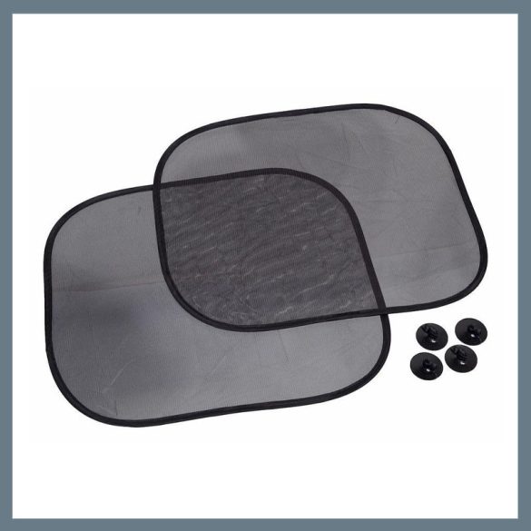 Slnečná clona do auta – čierna, prísavka, 2 ks 06101