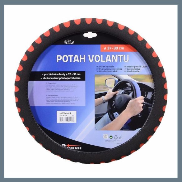 Mäkký obal na volant – červený, 37–39 cm 06414