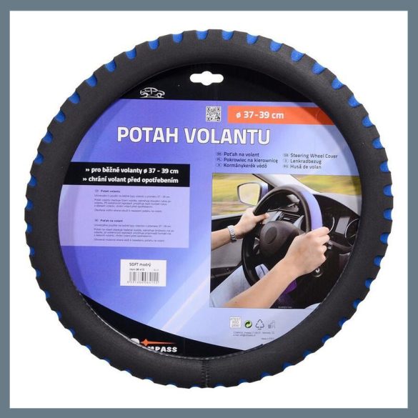 Mäkký obal na riadidlá – modrý, 37–39 cm 06415