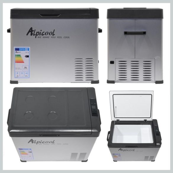 Kompresorová autochladnička – GREY 50L, 12/24 V a 230 V, -18 °C 07096