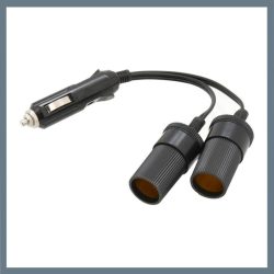   Rozbočovač do autozapaľovača – 12/24 V, 2 zásuvky, káblové vyhotovenie 07415