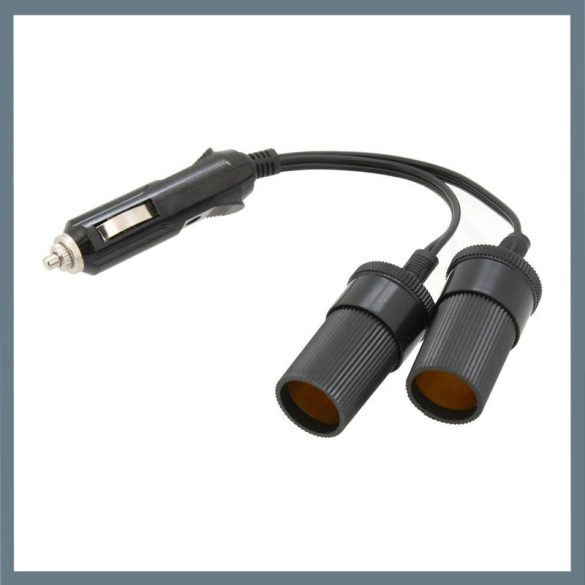 Rozbočovač do autozapaľovača – 12/24 V, 2 zásuvky, káblové vyhotovenie 07415