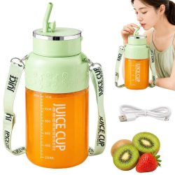 Prenosný, zelený 1200 ml mixér s USB a fľašou 07558_Z