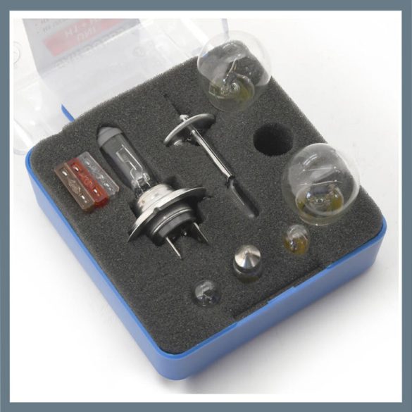 Sada žiaroviek a poistiek H1 + H7 do automobilov – v plastovej krabičke 08500