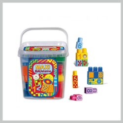 Maxi stavebnice s číslami vo vedierku, 34 ks 093265