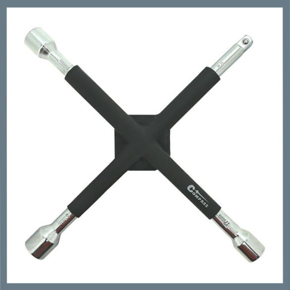 Zosilnený krížový kľúč 17-19-21 mm + 1/2" 09409