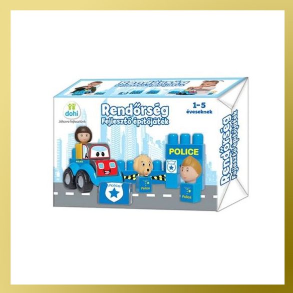 Stavebnicová hračka – policajná stanica, 20 dielov 095269