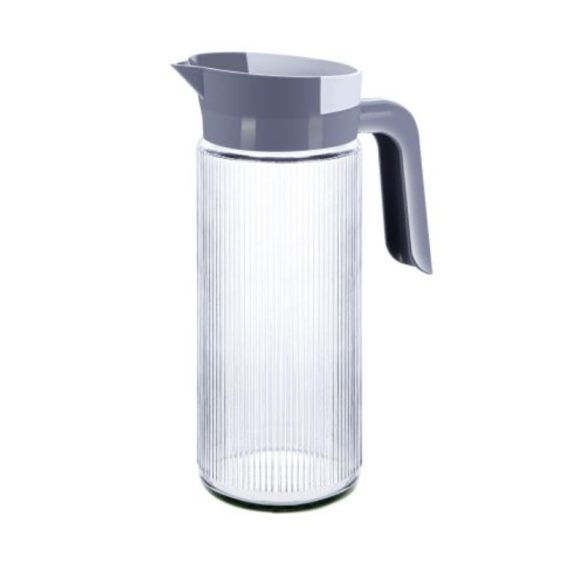 Ribovaná sklenená kanvica s vzduchotesným uzáverom a odnímateľným viečkom (1,5 l / 1350 ml) 1008002