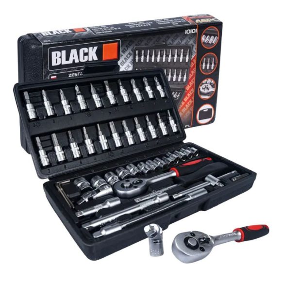 BLACK Sada 1/4 palcových hlavíc 46 dielov – 10101