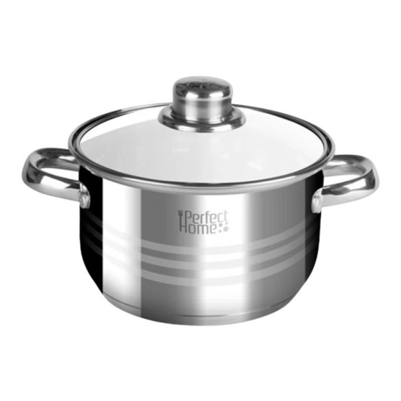 Perfect Home Nerezový hrniec 20 cm + sklenené veko 3 litre 10343