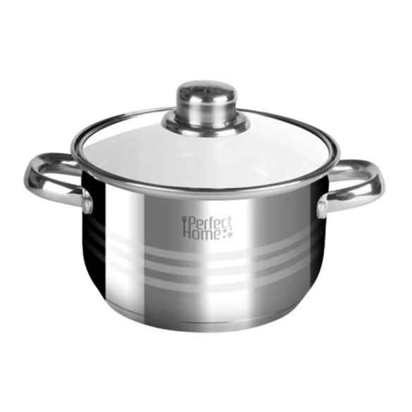 Perfect Home Nerezový hrniec 22 cm + sklenené veko 4 litre 10344
