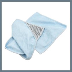   Mikrovláknová utierka na čistenie skla – 40 x 40 cm, modrá 10357