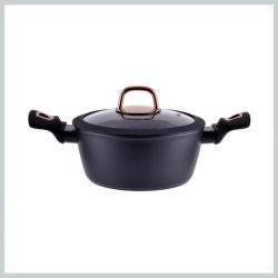   Perfect Home Golden Line nepriľnavá hliníková noha so sklenenou pokrievkou 20cm, 3,2L, indukcia 10430