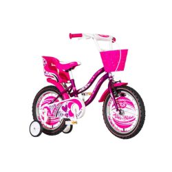   Detský bicykel Little Heart 12" – s košíkom a detským sedadlom 1120078