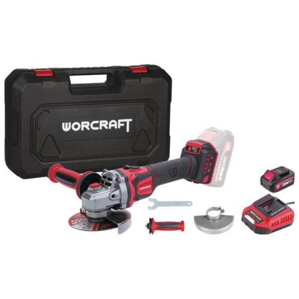 Worcraft SET akumulátorová uhlová brúska, 20 V Li-ion, 125 mm 1130872