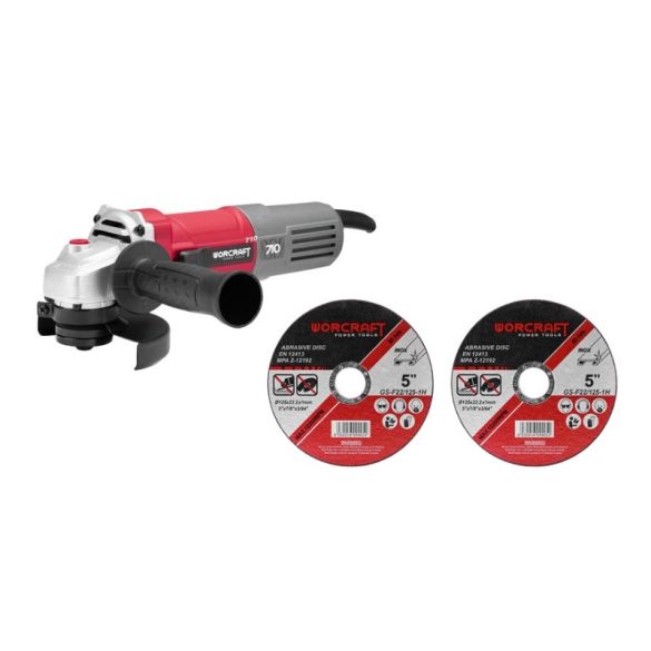 Worcraft AG08-125P sieťová elektrická uhlová brúska 230 V, 710 W, 125 mm 113112