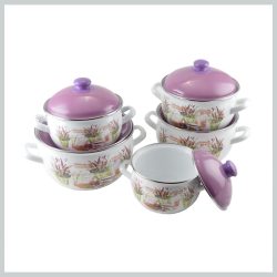   Perfect Home Red Polka Dot smaltovaný set riadu 10 kusov 11326