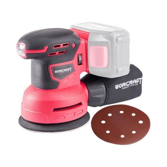 Worcraft CRS-S20Li akumulátorová excentrická brúska 20 V, 125 mm 114284