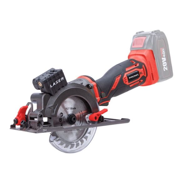 Worcraft CMCS-S20LiB ShareSYS akumulátorová mini okružná píla – 20 V Li-ion, 115 mm 114784