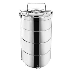 4-poschodový nerezový box na jedlo, 4 × 900 ml 120957