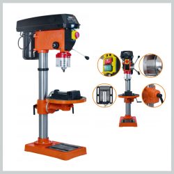   BLACK Výkonný stĺpový vŕtací stroj – 2750W, 40 kg + zverák 12234