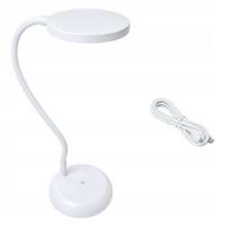   Stolná lampa s LED osvetlením a dotykovým ovládaním, s ohybným ramenom, USB-C, biela 12421