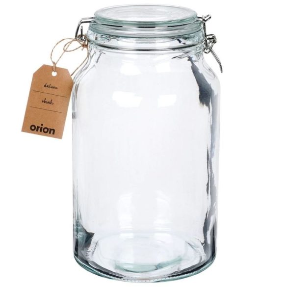 Orion sklenená nádoba s patentovým uzáverom 4,2 l – vzduchotesne uzatvárateľná, s hrubými stenami 126479