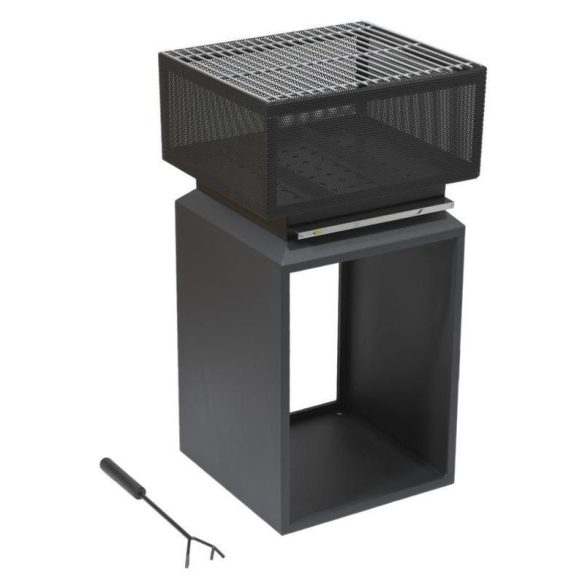 Prenosný ohnisko a gril CUBE – 40×35 cm 13007